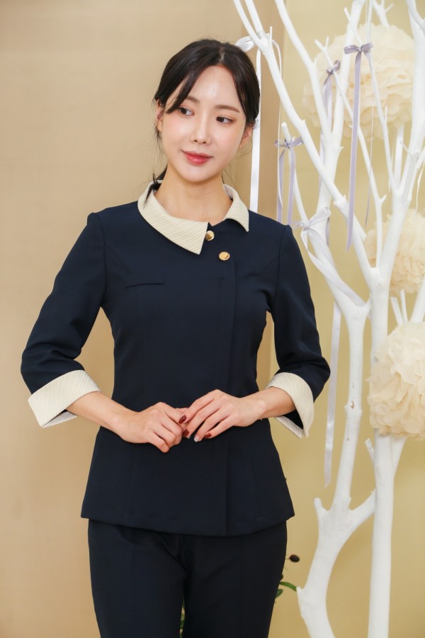 연베이지 투버튼 7부