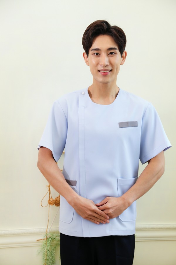 블루 라운드 옆지퍼