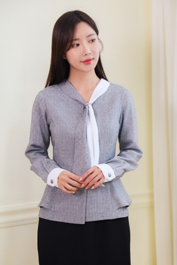 그레이 리본긴팔