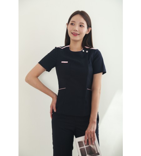 네이비어핑크숄더