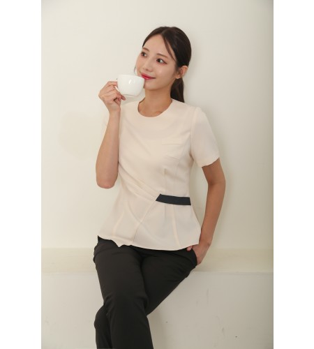 파스텔옐로우카키(원단 스판입니다 비침이 적습니다)