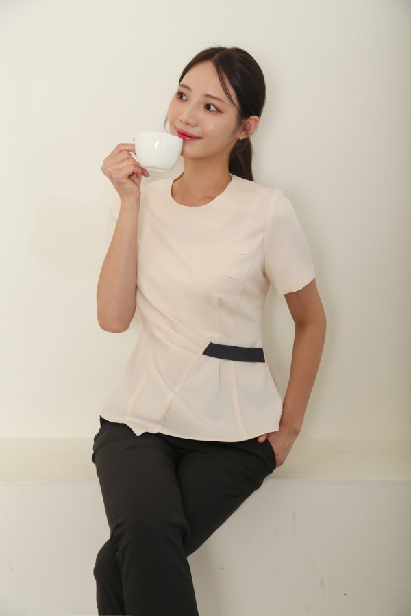 파스텔옐로우카키(원단 스판입니다 비침이 적습니다)