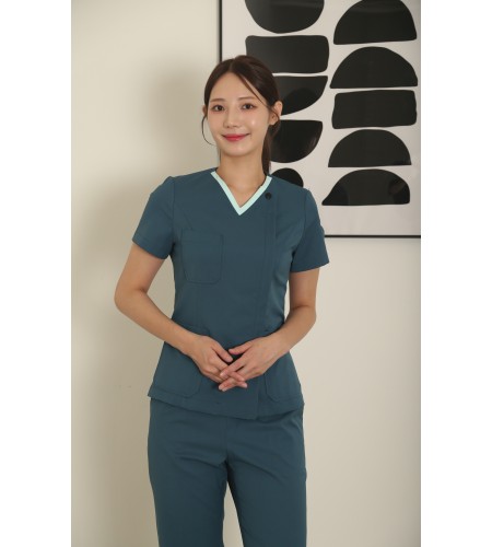 비리디안브이넥(목화스판 원단 입니다)